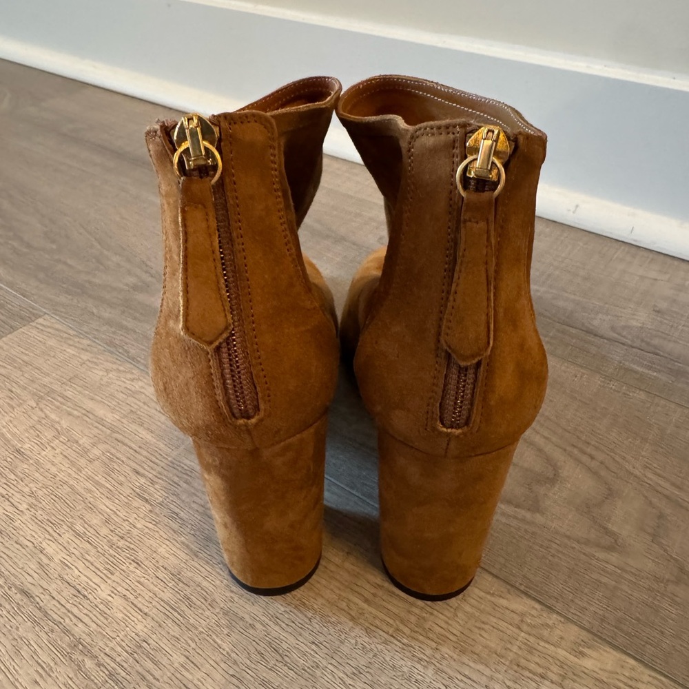 AQUAZZURA Brown Suede Ankle Boots SIZE 8 - Picture 3 of 8